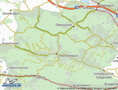 Mapa MICHELIN Karbach - ViaMichelin