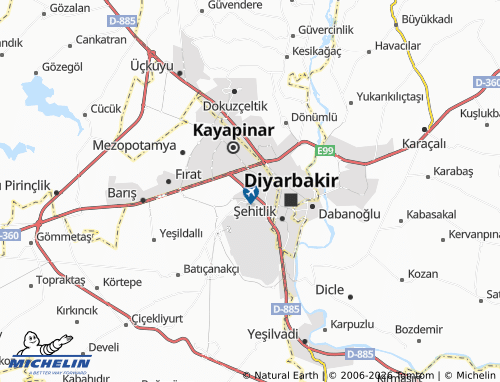 Mapa MICHELIN Şeyh Şamil - ViaMichelin