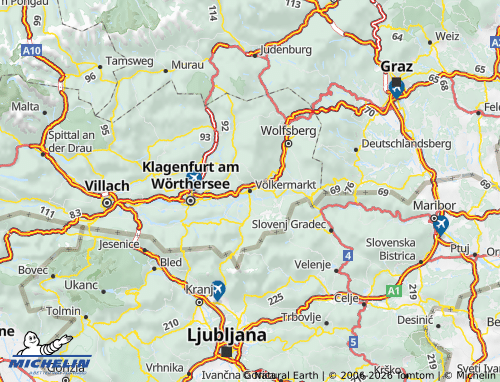 MICHELIN Völkermarkt map - ViaMichelin