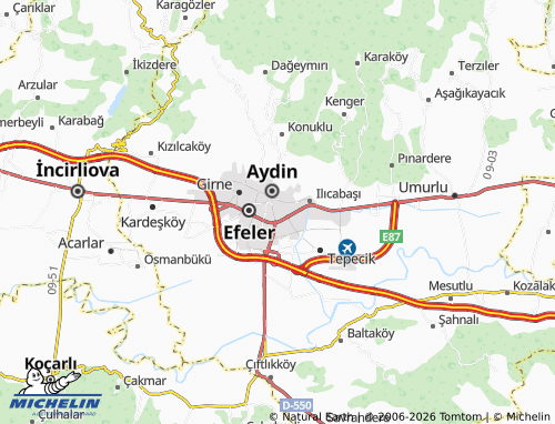 MICHELIN Güzelhisar map - ViaMichelin