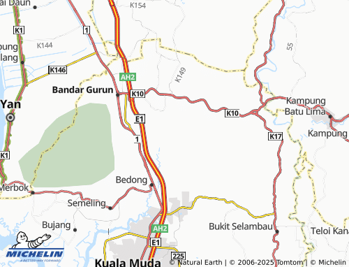 MICHELIN Ladang Sungai Bongkok map - ViaMichelin