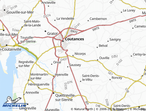 MICHELIN Nicorps map - ViaMichelin