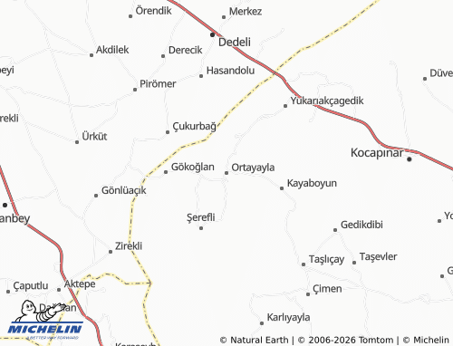 Mapa MICHELIN Ortayayla - ViaMichelin