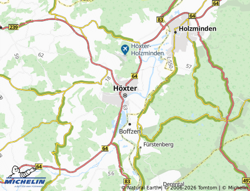MICHELIN-Landkarte Höxter - ViaMichelin