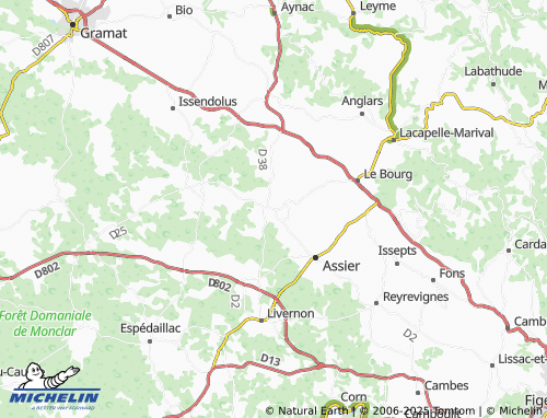 Carte MICHELIN Saint-Simon - ViaMichelin
