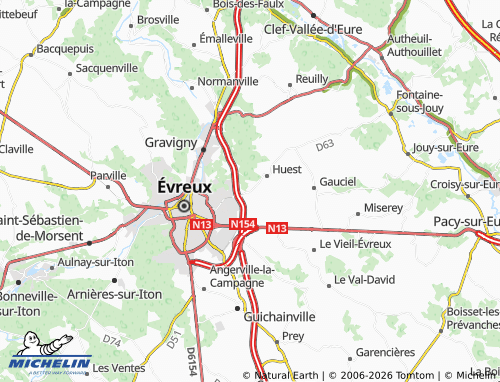 MICHELIN Fauville map - ViaMichelin