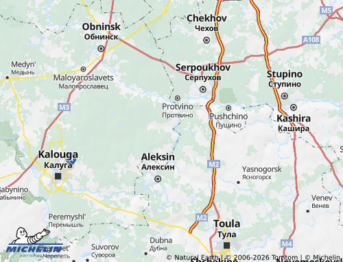 Carte MICHELIN Tarusskiy rayon - ViaMichelin