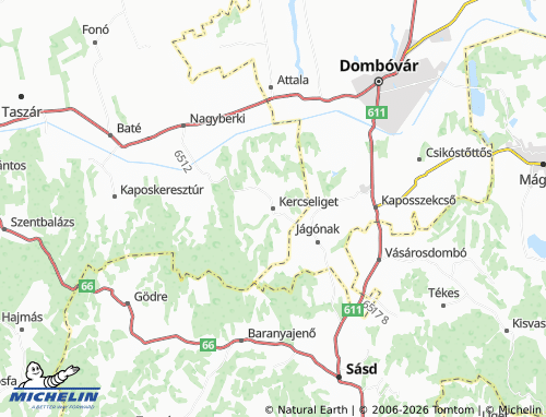 Mapa MICHELIN Kercseliget - ViaMichelin