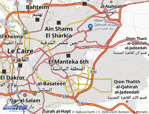 MICHELIN-Landkarte Sharq al-Mintaqah al-Sadisah - ViaMichelin