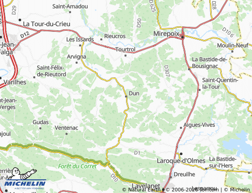 MICHELIN-Landkarte Dun - ViaMichelin