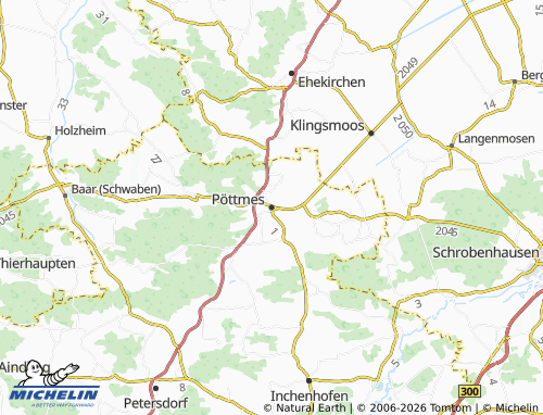 Mapa MICHELIN Pöttmes - ViaMichelin