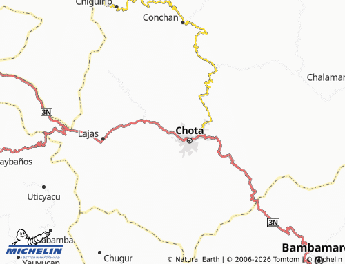 MICHELIN Pingobamba Bajo map - ViaMichelin