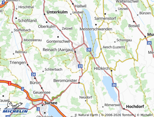 MICHELIN-Landkarte Menziken - ViaMichelin
