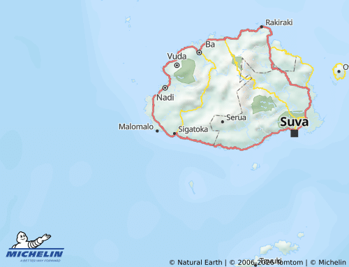 Kaart MICHELIN Nadroga Navosa - ViaMichelin