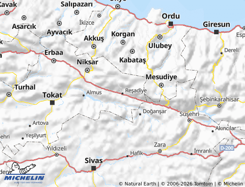 MICHELIN Reşadiye map - ViaMichelin