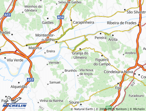 MICHELIN-Landkarte Fonte dos Cães - ViaMichelin