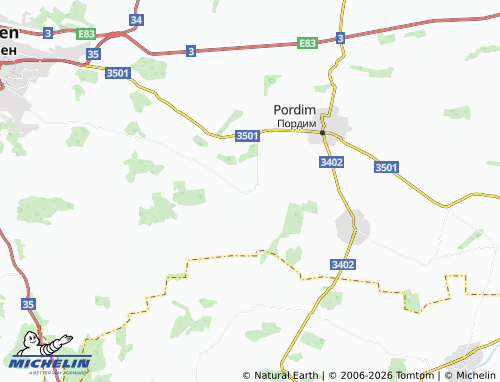 MICHELIN Pelishat map - ViaMichelin