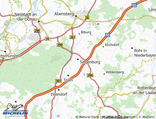 MICHELIN Siegenburg map - ViaMichelin