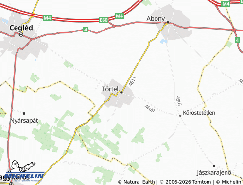 Mapa MICHELIN Törtel - ViaMichelin