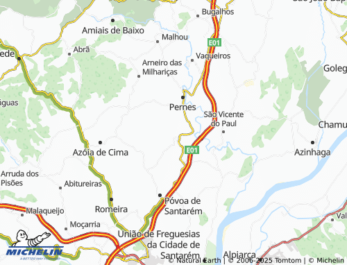 MICHELIN Cabeço da Aroeira map - ViaMichelin