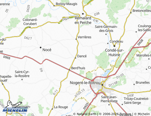 MICHELIN Dancé map - ViaMichelin