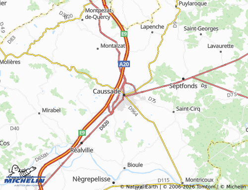 Mappa MICHELIN Caussade - ViaMichelin