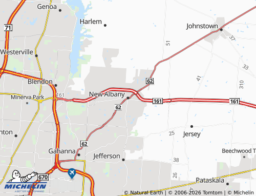 Mappa MICHELIN New Albany - ViaMichelin