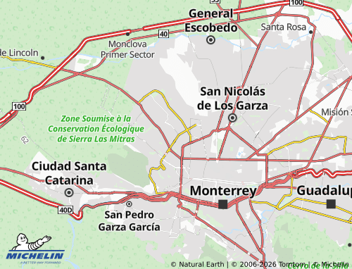 MICHELIN Villa Mitras Segundo Sector map - ViaMichelin