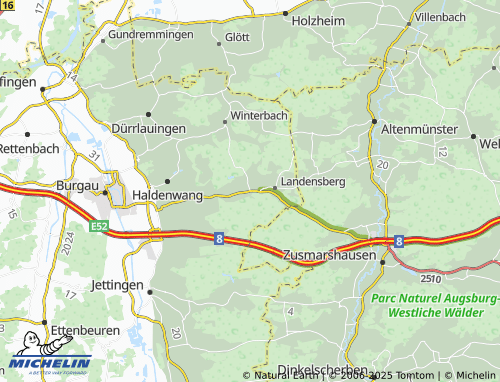 MICHELIN Glöttweng map - ViaMichelin