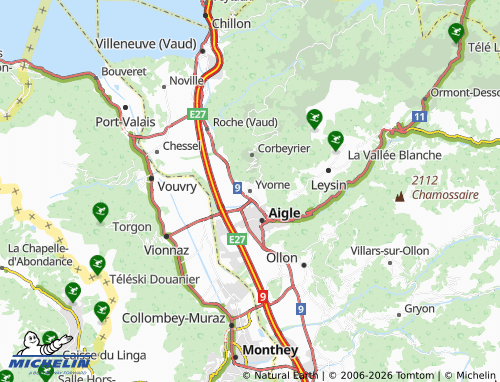 Mapa MICHELIN Yvorne - ViaMichelin