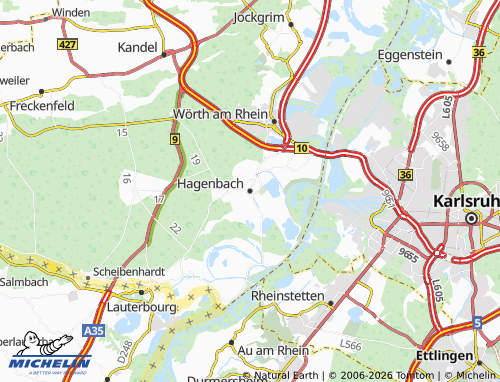 MICHELIN Hagenbach map - ViaMichelin