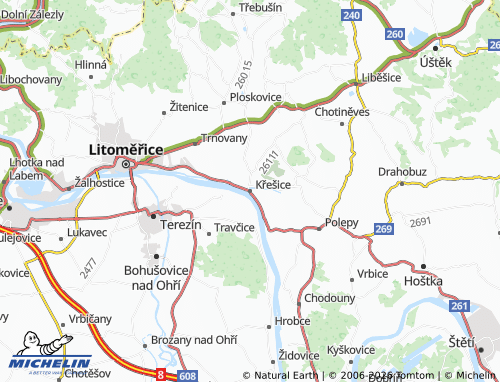 Mappa MICHELIN Křešice - ViaMichelin