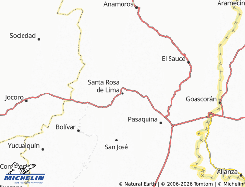 Mappa MICHELIN Santa Rosa de Lima - ViaMichelin
