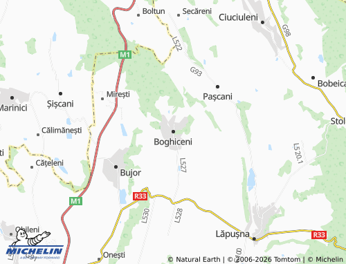 MICHELIN Boghiceni map - ViaMichelin
