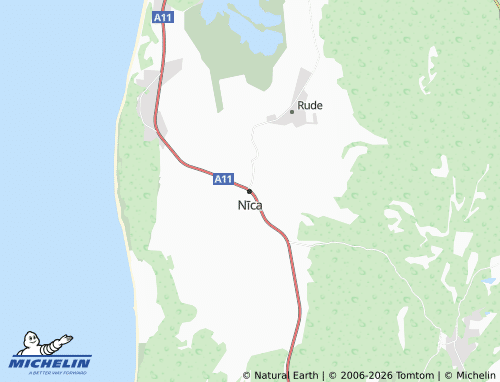 Mapa MICHELIN Nīcas pagasts - ViaMichelin