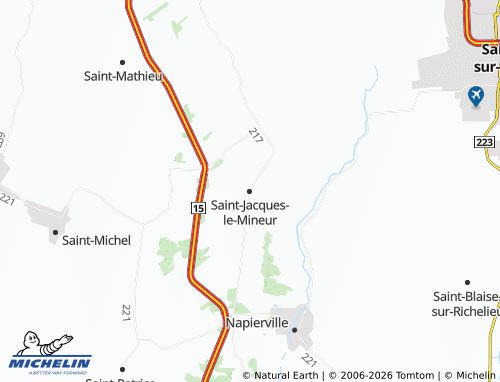 Carte MICHELIN Saint-Jacques-le-Mineur - ViaMichelin