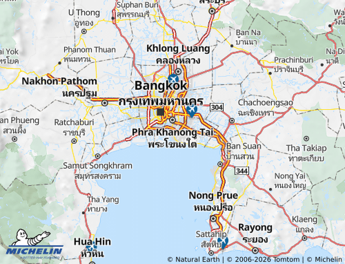 MICHELIN Samut Prakan Province map - ViaMichelin