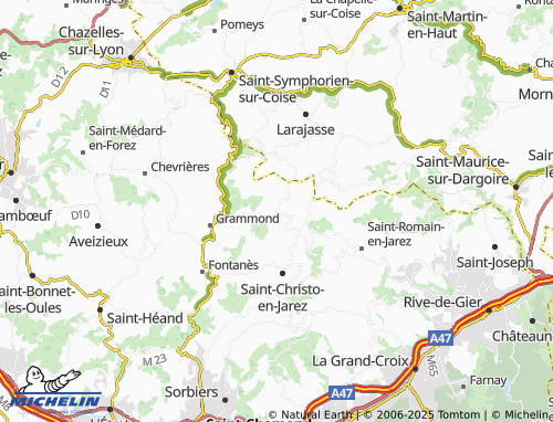 MICHELIN Marcenod map - ViaMichelin