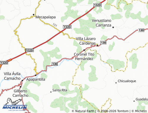 MICHELIN Piedras Negras map - ViaMichelin