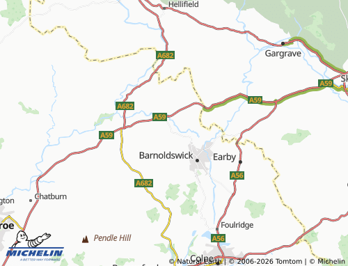 Carte MICHELIN Bracewell and Brogden - ViaMichelin