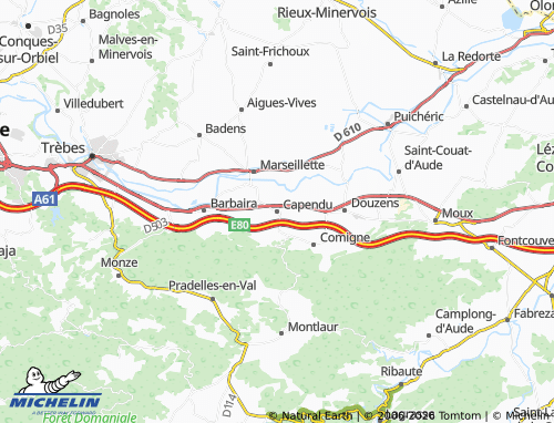 MICHELIN Capendu map - ViaMichelin