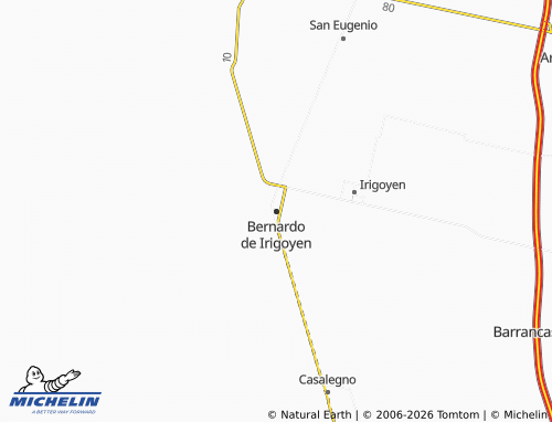 Mapa MICHELIN Bernardo de Irigoyen - ViaMichelin