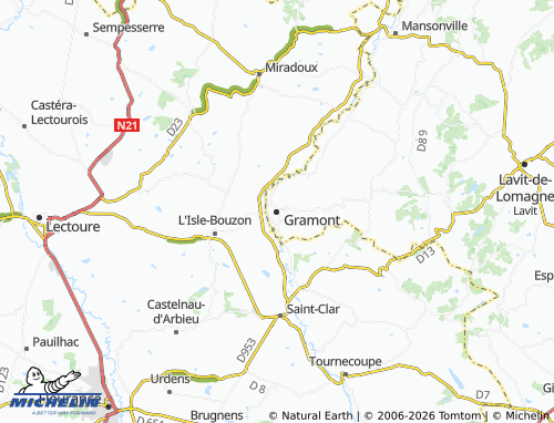 Mappa MICHELIN Gramont - ViaMichelin
