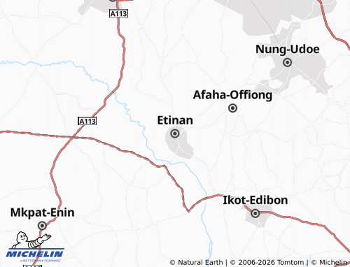 MICHELIN Etinan map - ViaMichelin