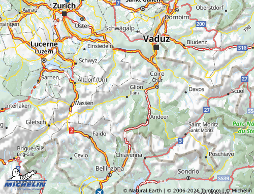 Carte MICHELIN Surselva - ViaMichelin