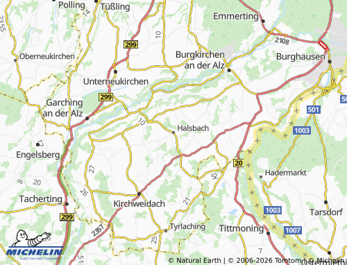 MICHELIN Halsbach map - ViaMichelin