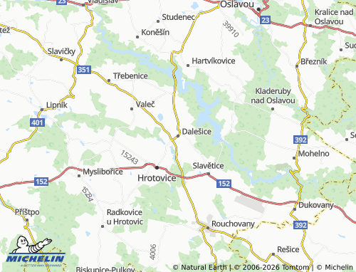 Mappa MICHELIN Dalešice - ViaMichelin