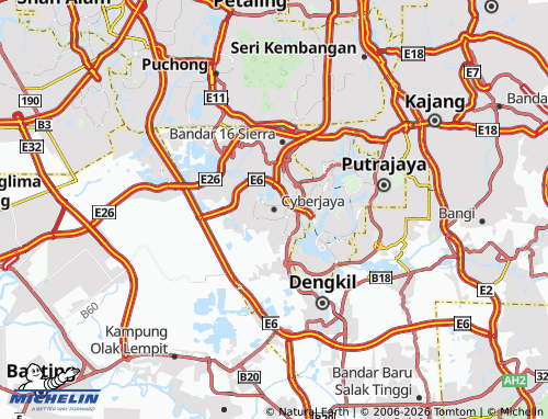 MICHELIN Cyberjaya map - ViaMichelin
