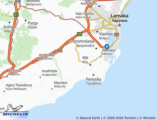 MICHELIN Tersefanou map - ViaMichelin