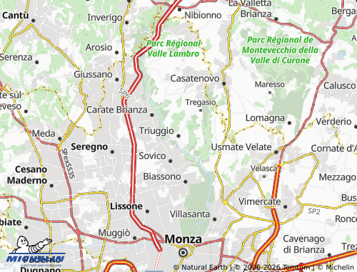 MICHELIN Triuggio map - ViaMichelin